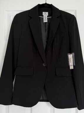 Worthington Petites Women's Tailored Black Suit Jacket Blazer 2 Petite NWT